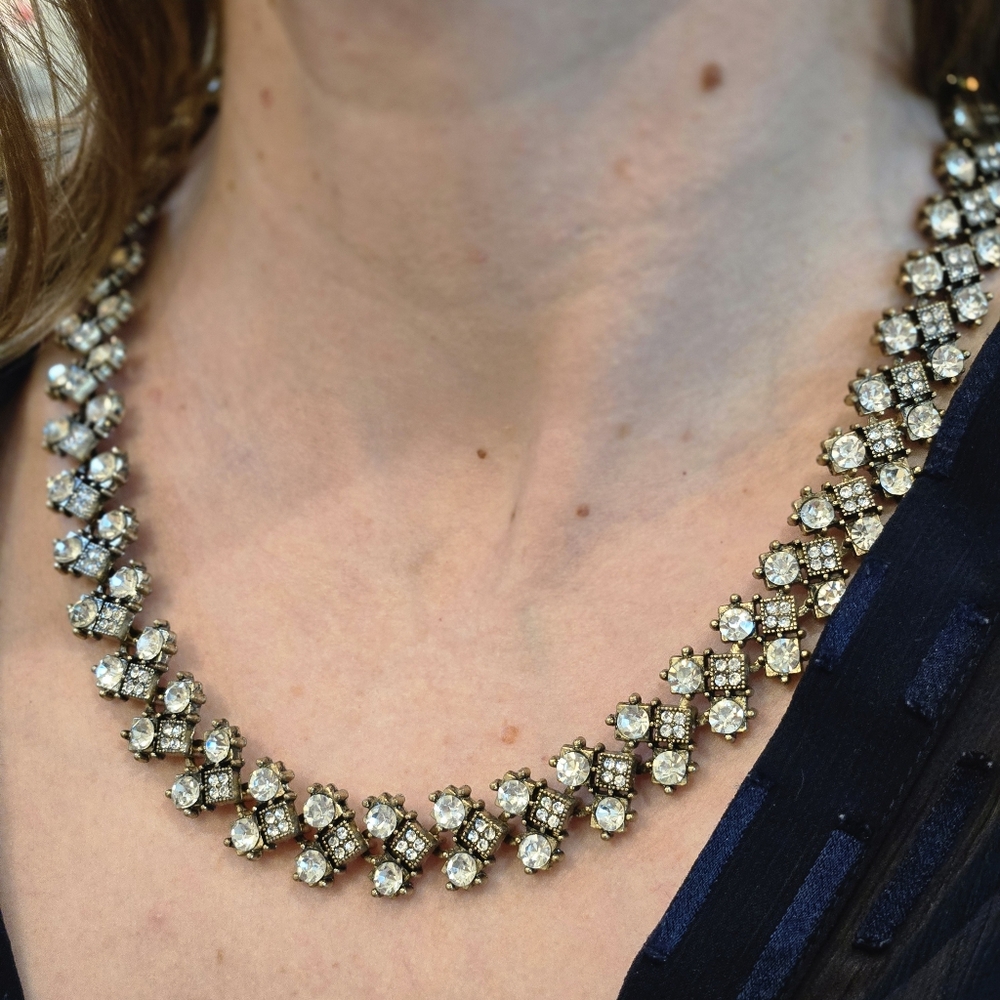 Rhinestone Diamond Chunky Necklace